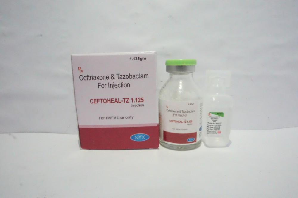 Ceftriaxone 1 GM + Tazobactam 125MG Injections PCD Pharma Franchise Suppliers & Manufacturers