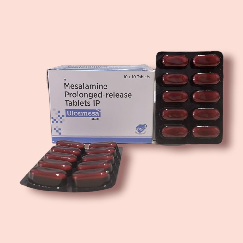Ulcemesa- Mesalamine 1200 mg Prolonged-Release Tablets Suppliers, Wholesalers, Distributors, Pcd pharma franchise