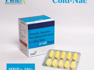 Nimesulide 100mg,Paracetamol 325mg,Phenylephrine Hydrochloride 10mg,Caffeine 25mg.Tablet manufacturer supplier and exporter