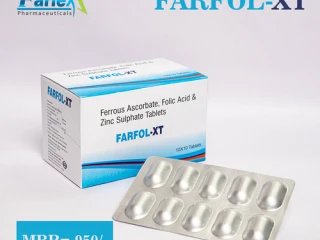 Ferrous Ascorbate 100mg + Folic Acid 1.5mg + Zinc Sulphate Monohydrate eq. to element Zinc 22.5mg Tablet Manufacturer supplier and exporter