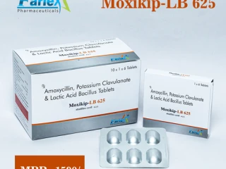 Amoxycilllin (Anhydrous) 500mg + Clavulanate Acid 125mg + LB tablet Manufacturer supplier and exporter
