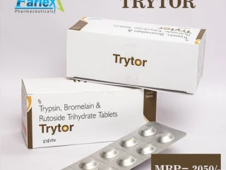Trypsin 48mg + Bromelain 90mg + Rutoside 100mg Tablet Manufacturer supplier and exporter