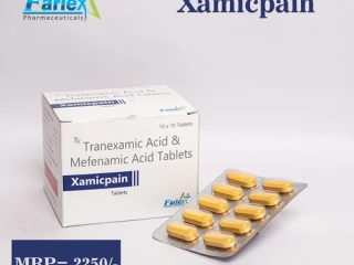 Tranexamic Acid 500 mg + Mefenamic Acid 250 mg Tablet Manufacturer & Supplier & Exporter