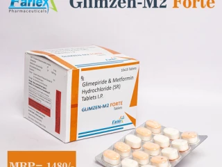 Glimepiride 2mg + Metformin Hydrochloride 1000mg Bilayered Tablet Manufacturer & Supplier & Exporter