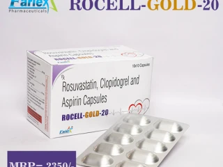 Rosuvastatin 20 MG+Aspirin 75 + Clopidogrel 75mg tablet Manufacturer & Supplier & Exporter