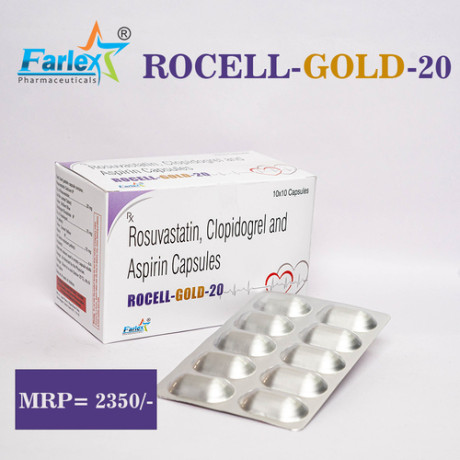 Rosuvastatin 20 MG+Aspirin 75 + Clopidogrel 75mg tablet Manufacturer & Supplier & Exporter 1