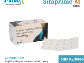 Sitagliptin Phosphate Monohydrate IP 50 mg & Metformin Hydrochloride IP 500 mg Manufacturer & Supplier & Exporter