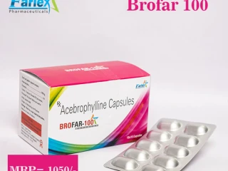 Acebrophylline 100 mg capsules Manufacturer & Supplier & Exporter