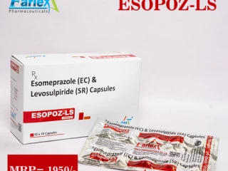 Esomeprazole 40 mg + Levosulphride 75 mg Capsules Manufacturer & Supplier & Exporter
