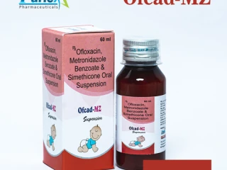 Ofloxacin 50mg + Metronidazole Benzoate +Simethicone 125mg Suspension (60ML)
