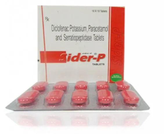 Diclofenac Potassium 50 Mg Serratiopeptidase 10 Mg Paracetamol 325 Mg 1