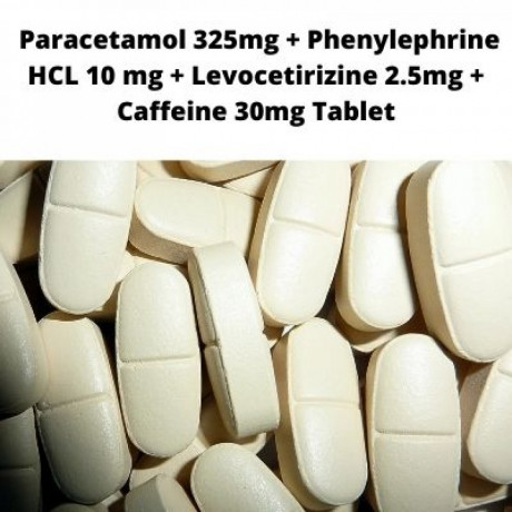 Paracetamol 325mg Phenylephrine HCL 10mg Levocetirizine 2.5mg Caffeine 30mg Tablets Range Suppliers 1