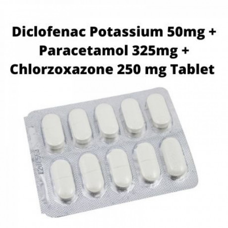 Diclofenac Potassium 50mg Paracetamol 325mg Chlorzoxazone 250 mg Tablet Range Distributors 1