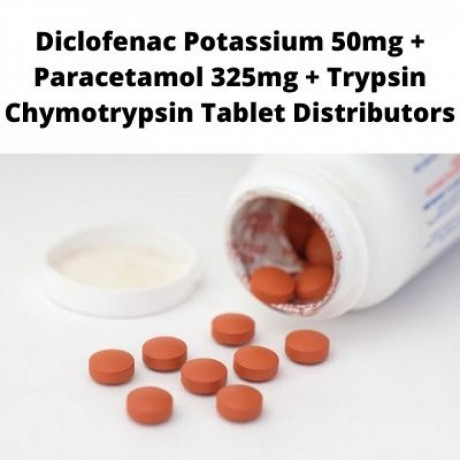 Diclofenac Potassium 50mg Paracetamol 325mg Trypsin Chymotrypsin Tablet Distributors 1