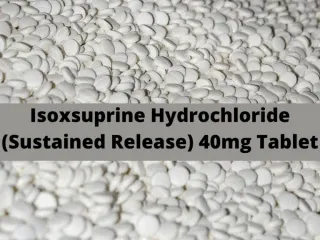 Isoxsuprine Hydrochloride Sustained Release 40 mg Tablet Range Suppliers