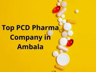 Top PCD Pharma Company in Ambala